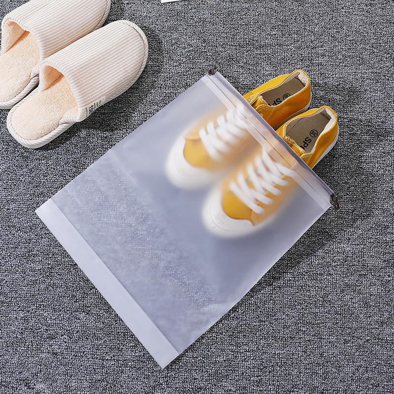 1pc Portable Shoe Storage Drawstring Eco Storage Bag for Sundries Travel Makeup Bag Waterproof Transparent Plastic Storage Bag