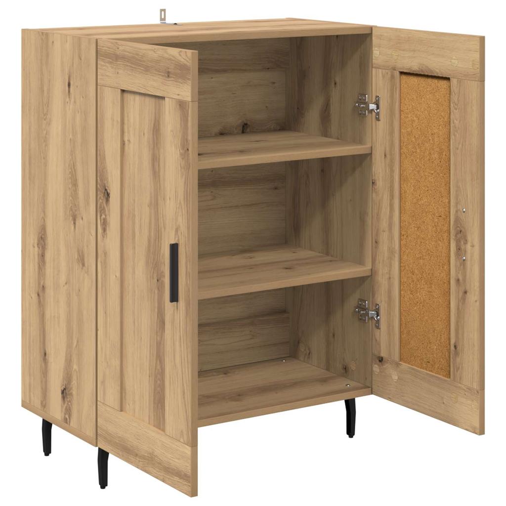 Sideboard Artisan Oak 69.5 x 34 x 90 cm Composite Wood and Iron