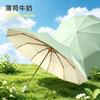 Simple Sun Umbrella, Automatic High-value Color Glue, Weather and Rain Shading, Portable Anti-ultraviolet Women's Folding Umbrella
