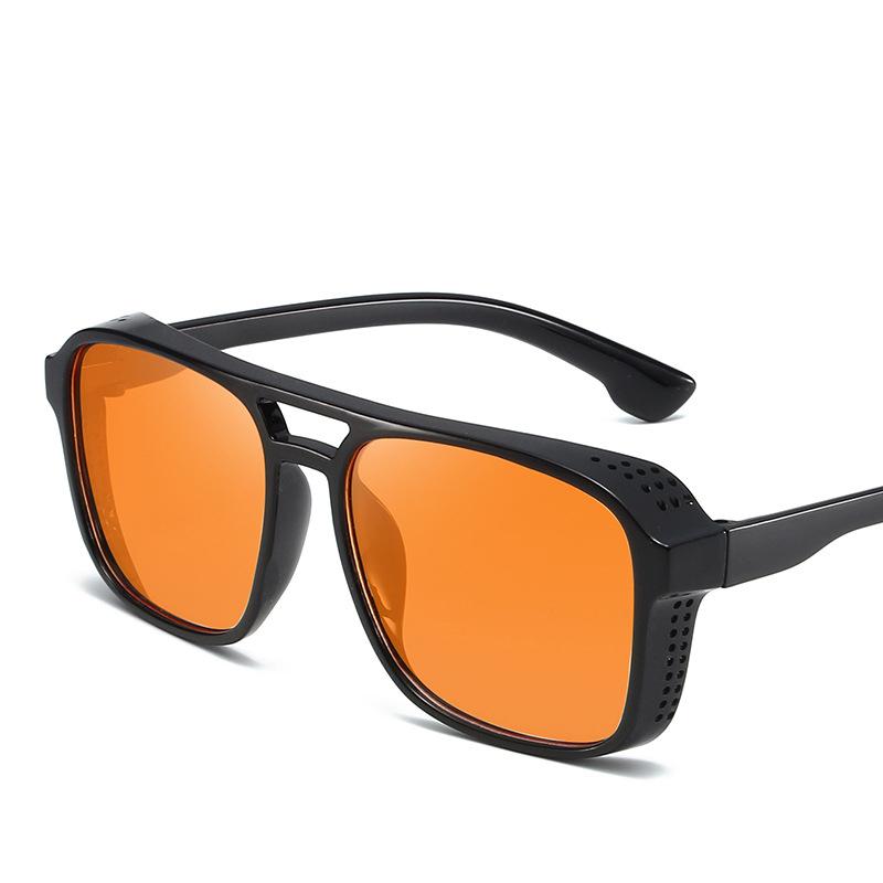 Neue Vintage Sonnenbrille Damen Herren Quadratischer PC-Rahmen Retro-Gläser Mode Designer Marke Sonnenbrillen für männlich weiblich