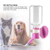 Haustier Hund Hängende Trinkflasche Kopf Brunnen Tragbarer Katze Wasserspender(S 250ml Rosa)