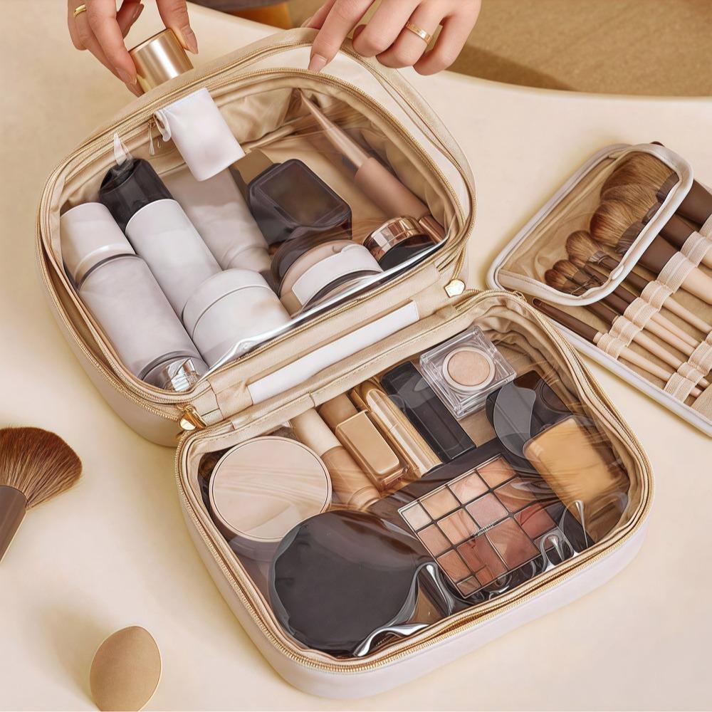 Women's Portable Large Capacity Travel Grooming Bag, Portable Travel Skincare and Cosmetics Grooming Storage Bag.zwq