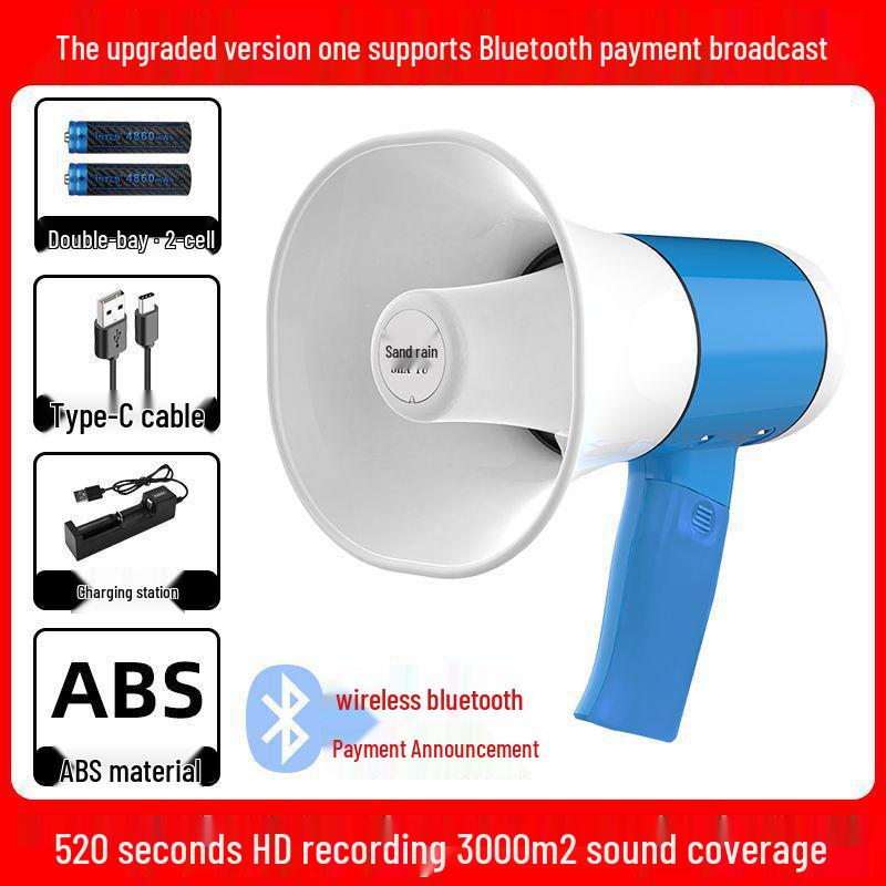 Portable High-Volume Megaphone with Recording Feature