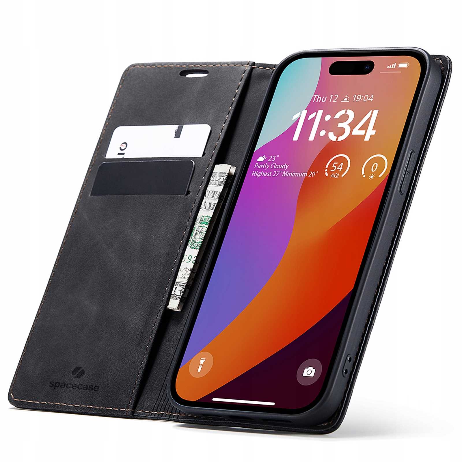 Sc Wallet Iphone 15 Pro Nero