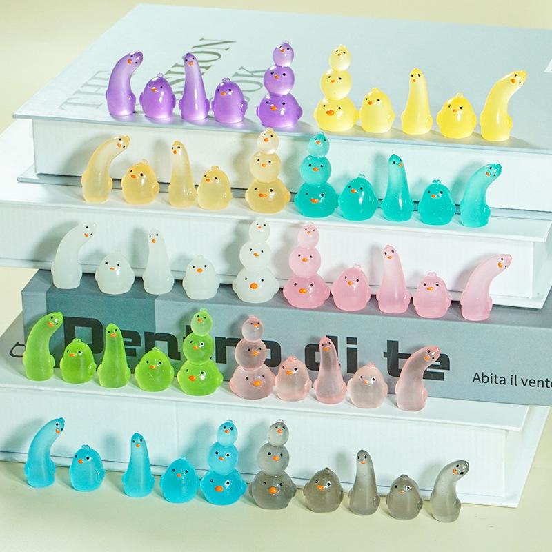 Illuminated DIY Resin Car Interior Decorations - Cartoon Chicken Ornaments