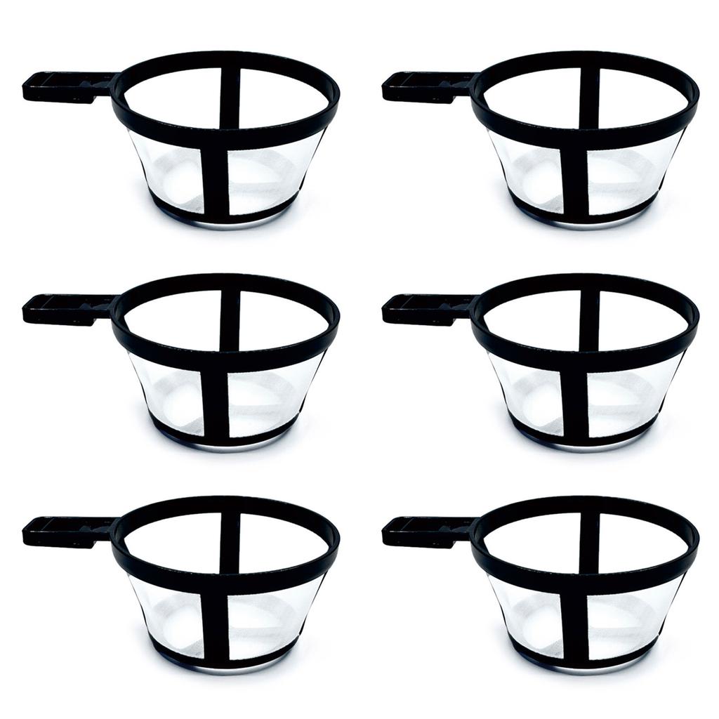 6Pcs Reusable Nylon Coffee Filters Permanent Basket for Coffee Makers and Brewers Ideal for Home or Cafe Use
