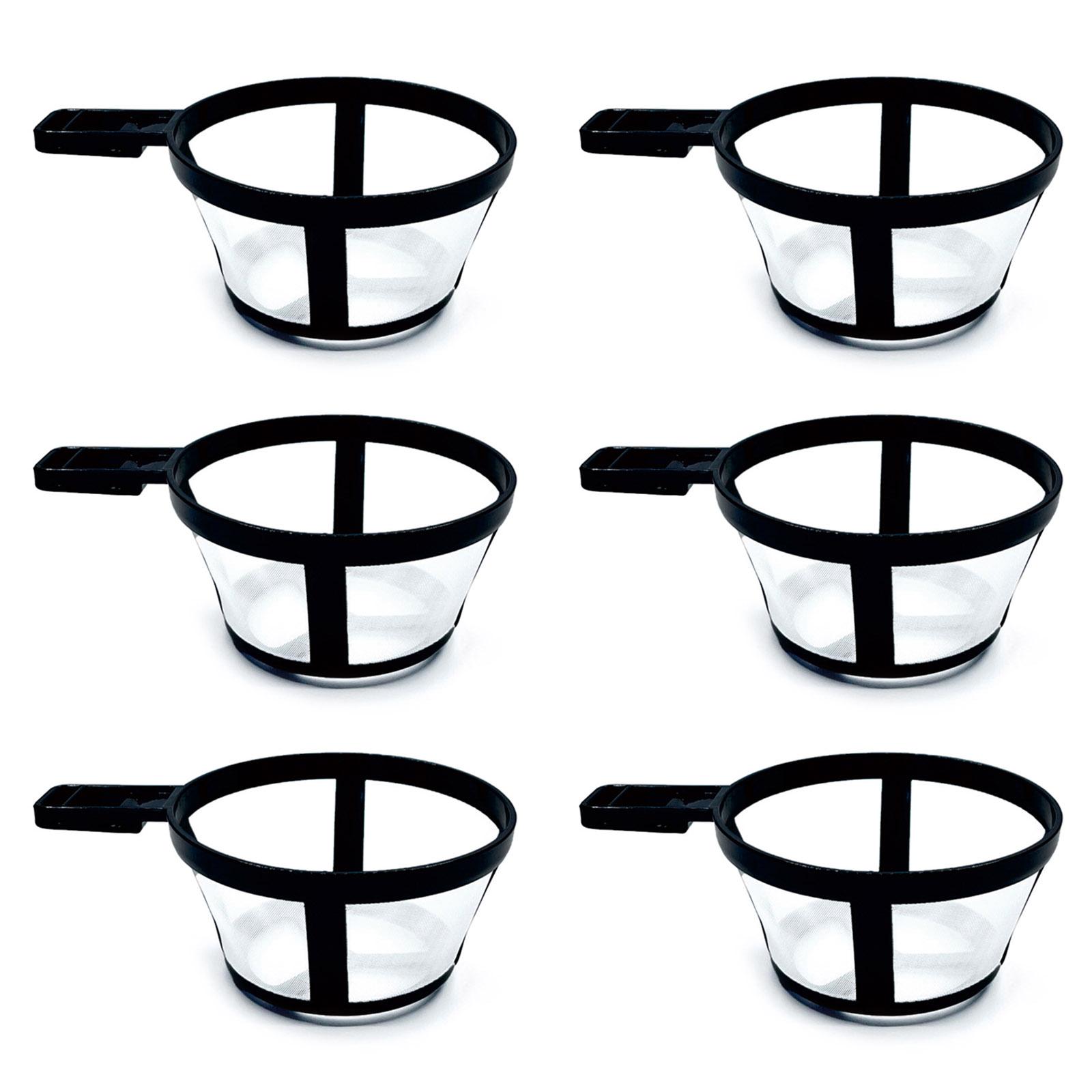 

6 шт. Многоразовые нейлоновые кофейные фильтры Постоянная корзина для кофеварок и заварников Идеально подходит для домашнего или кафе использования