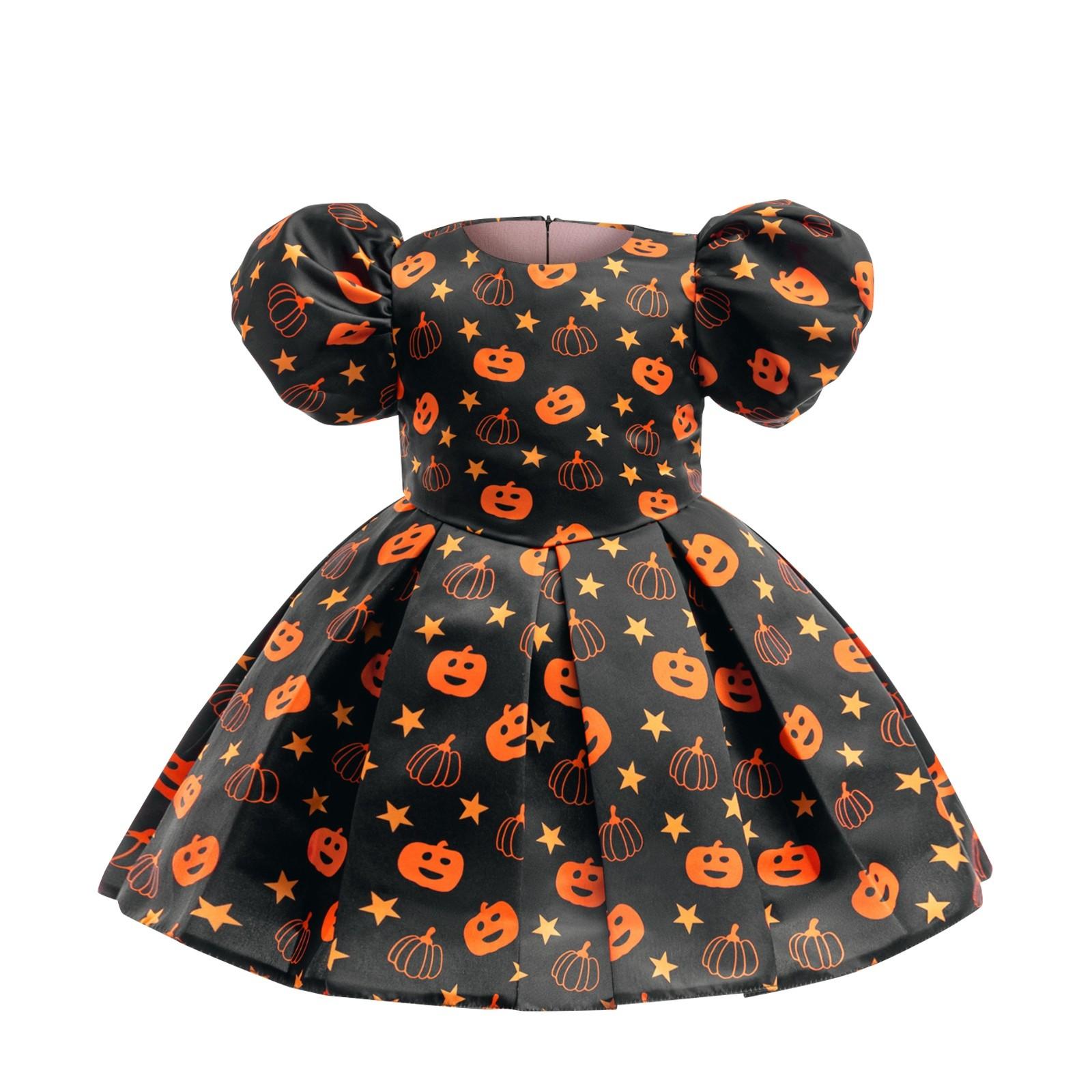 

Хэллоуин Платье для девочек с принтом Платье для ролевой игры Ведьмы Косплей Костюм Маскарадный костюм 70 чёрный