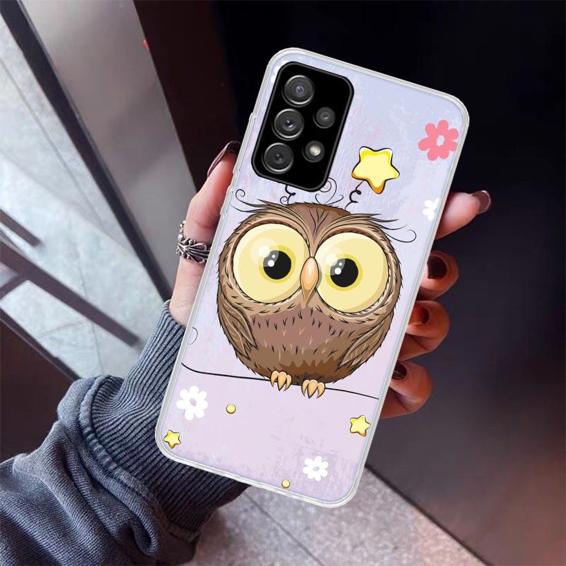 

Baby Cute Owl Lover Cartoon Candy Winter Phone Case For Samsung Galaxy A17 A16 A26 A36 A56 A15 A25 A35 A55 A14 A13 A54 A53 A34 A Samsung A16