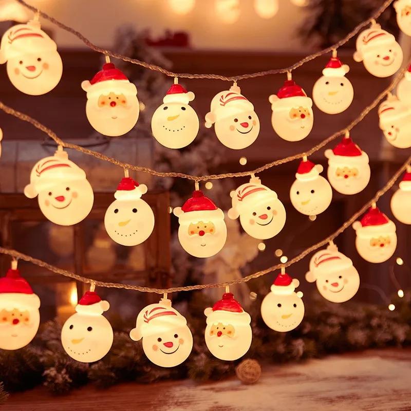 LED String Lights Christmas Hat Snowman Decoration Lights Christmas String Lights