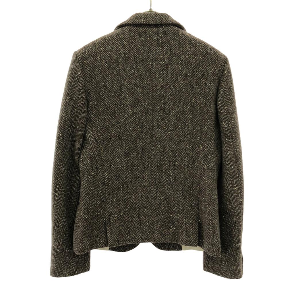 Jil Sander Made In Italy Cashmere Blend Herringbone Pattern Tailored Jacket Women Used