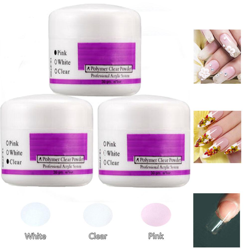 Buy 3 Color Decoration Diy Uv Gel Option Acrylic Powder Crystal Pink ...