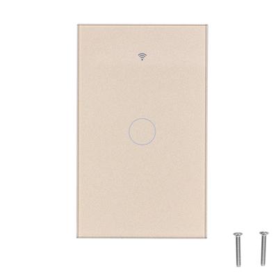 Single Touch Switch for Zigbee Tuya Remote Wall Switch Plate with Voice Control 100?240VGold