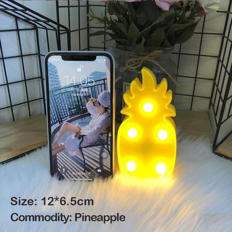 Cartoon Night Lights Unicorn/Flamingo/Cactus/Pineapple/Cloud/Star/Shell LED Table Lamp For Children's Bedroom Party Decoration