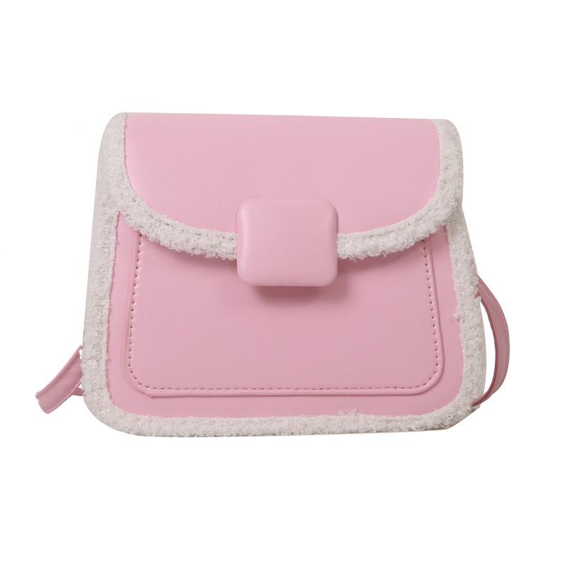 

Жіноча сумка 2024 року, нова елітна сумка в стилі ретро, ​​невелика сумка, популярні контрастні кольори, модна та універсальна пухнаста сумка-мессенджер в іноземному стилі, маленька квадратна сумка рожевий