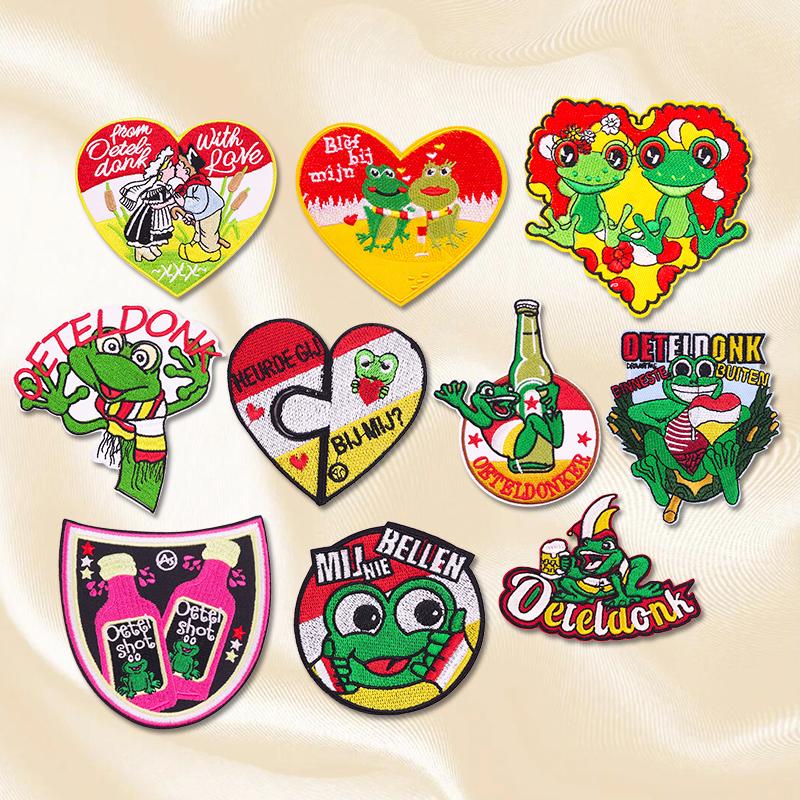 10pcs Set Patch Netherland Oeteldonk Emblem Embroidery Patches For Clothes Iron On Patches For Clothing Uniform Embroidered Diy 