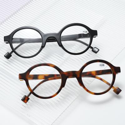 Retro Kleine Runde Fassung Lesebrille, Brille mit Exquisiter Persönlichkeit Lesebrille