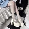 Niche Design Waterproof Table High Heels Elegant Shoes Thick Sole Mary Jane Shallow Mouth Single Shoes Women's Spring and Autumn New Models