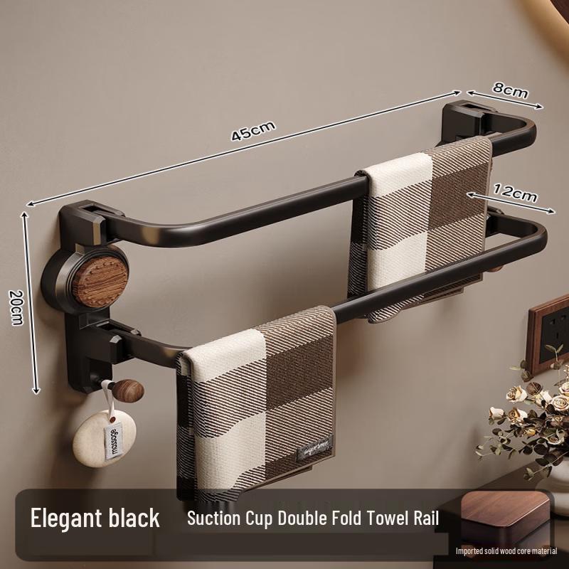 cmaos Foldable Wall-Mounted Bathroom Towel Rack