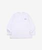 Leubase Old School Bag Blue Logo Oversized Long Sleeve T-Shirt_White