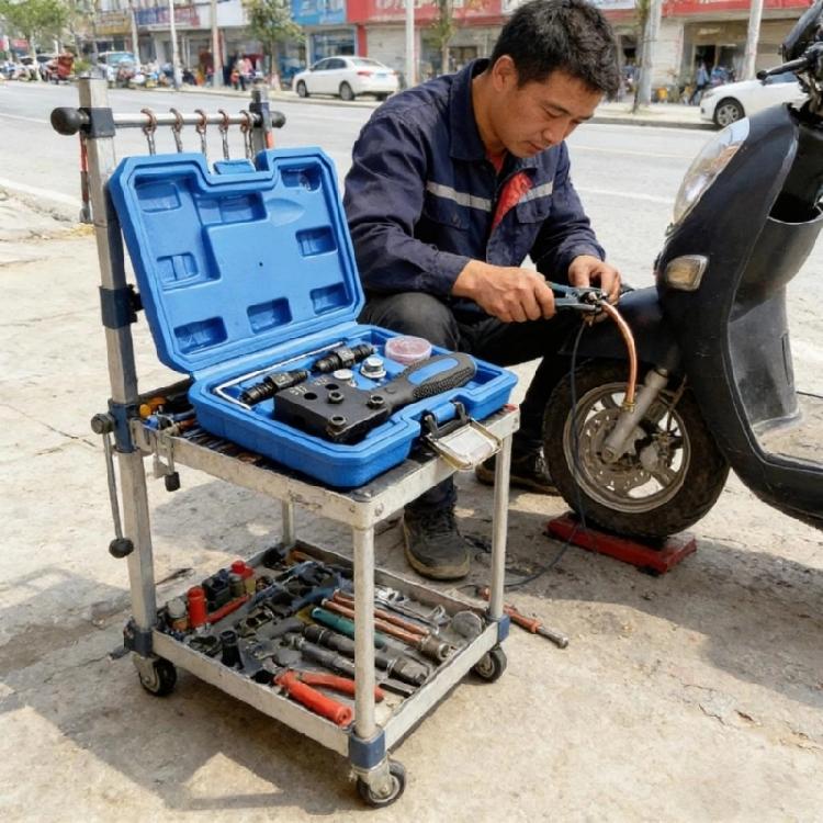 Multiple Size Brake Tube Flaring Tool 3/16inch Double Flaring Tool Handheld Brake Line Tool With Ergonomic Handle