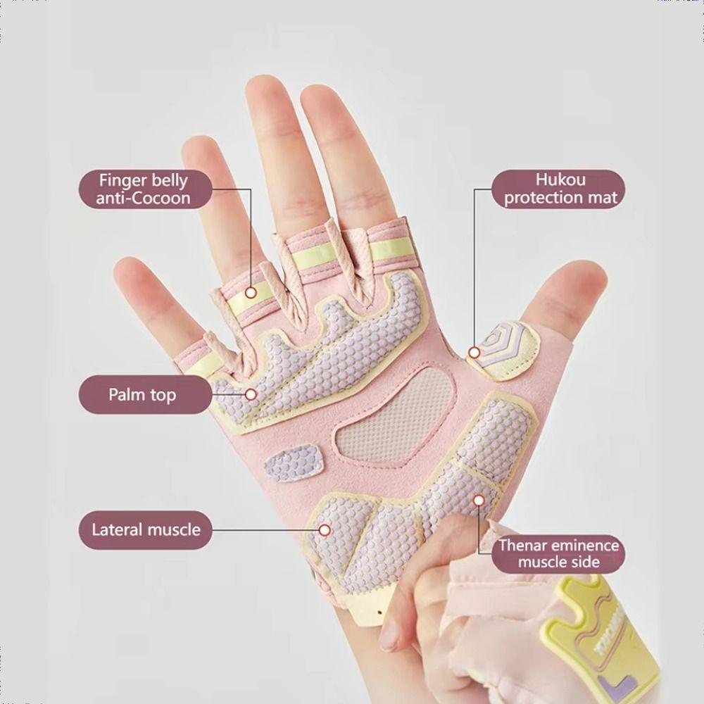 Anti-Slip Children Half Finger Gloves Breathable Half Finger Gloves Cycling Gloves Off-Road Riding