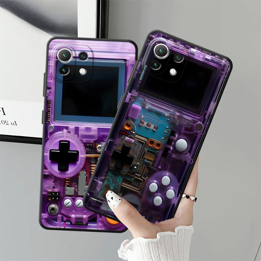 Purple Gaming Console Black Soft Phone Cover Case for Xiaomi Mi 11 12 13 Lite 13 14 15 Pro 12X 10T 11T 12T Pro