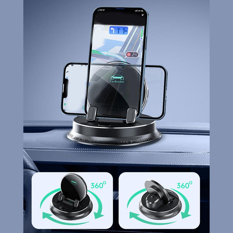 Dashboard Car Mobile Phone Holder with 360 Degree Rotation Non Slip Silicone Base Compatible with 4 to 7 Inch Phones