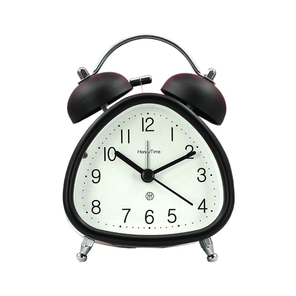 Metal Alarm Clock With Night Light High Volume Ultra Quiet Without Ticking Students Wake-Up Children’s Bedside Clocks
