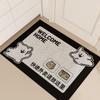 Cartoon Dog Cat Carpet Mat Rug Delivery Instruction Design with Welcome Text Home Decoration Floor Mat Kitchen Rug Welcome Mat