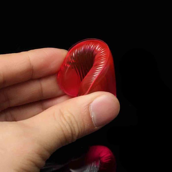 Éponge Houppette Puff Gel de Silicone Transparent pour Outil Cosmétique ROUGE