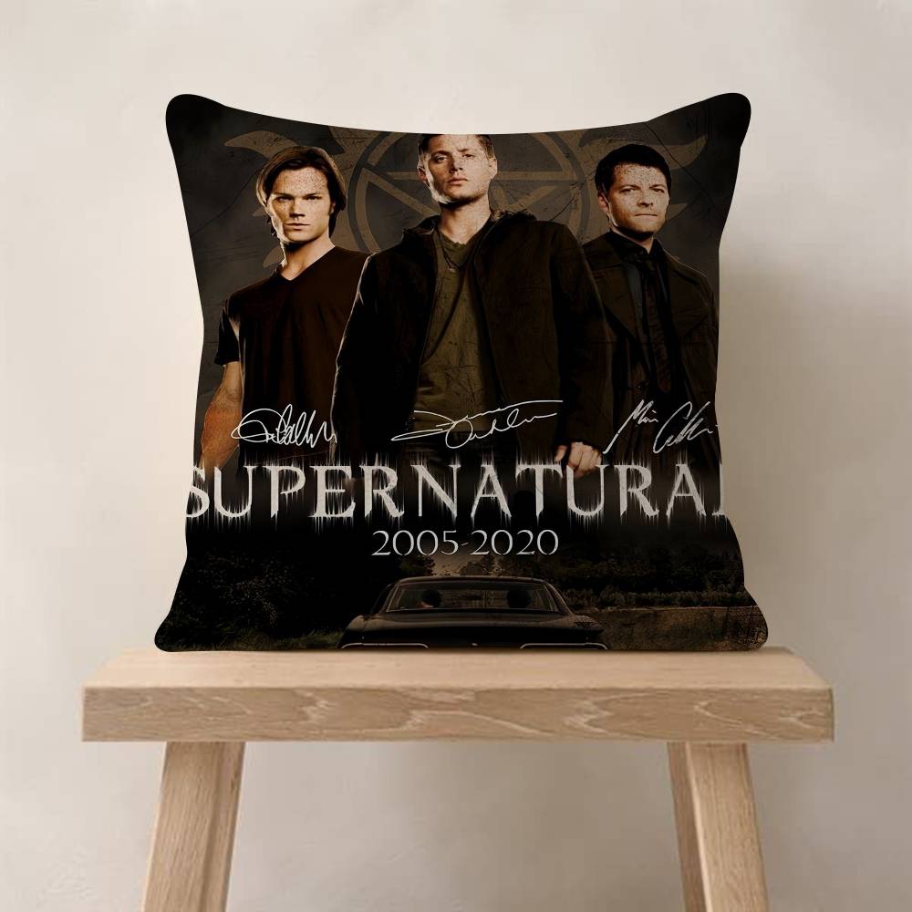 1PC TV Play Series Supernatural Maple Design Cushion Cover Happy Autumn Harvest Decor Holiday Decorati Pillow Cover
