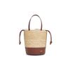 Charles & Keith Small CK Color Block Drawstring Closure Casual Versatile Leather Bucket Bag Crossbody Bag Tote Bag Medium Women bags SL2-10782395