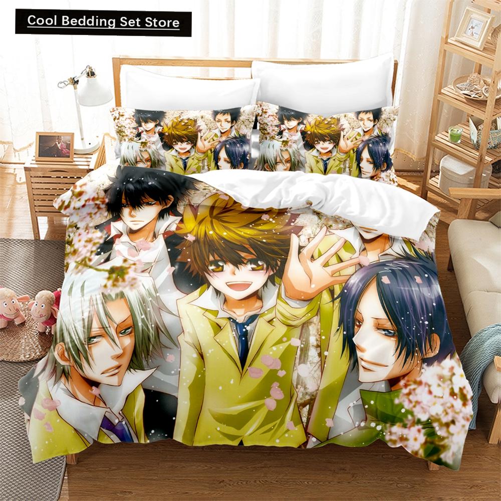New 3D The Family Teachers REBORN Tsuna Bedding Sets Duvet Cover Set With Pillowcase Twin Full Queen King Bedclothes Duvet Cover