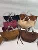 Polène High-End French Suede Winged Shoulder & Crossbody Tote Bag for Women