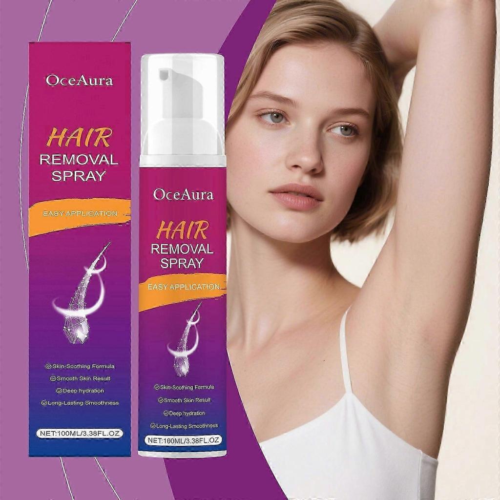Haarentfernungsspray für Frauen & Männer: Haarentfernungsmousse für empfindliche Haut, schmerzfrei für alle Hauttypen, Intimbereich, Beine, Bikini, Körper und Rücken
