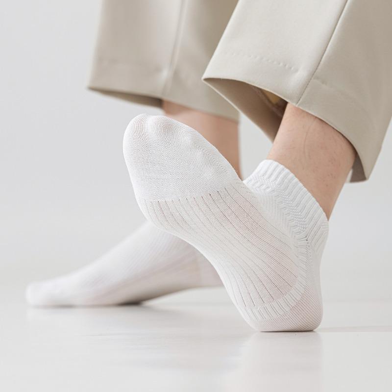 Men's Spring and Summer Mesh Breathable Pure Color 10A Bacteriostatic Deodorant Tube Socks