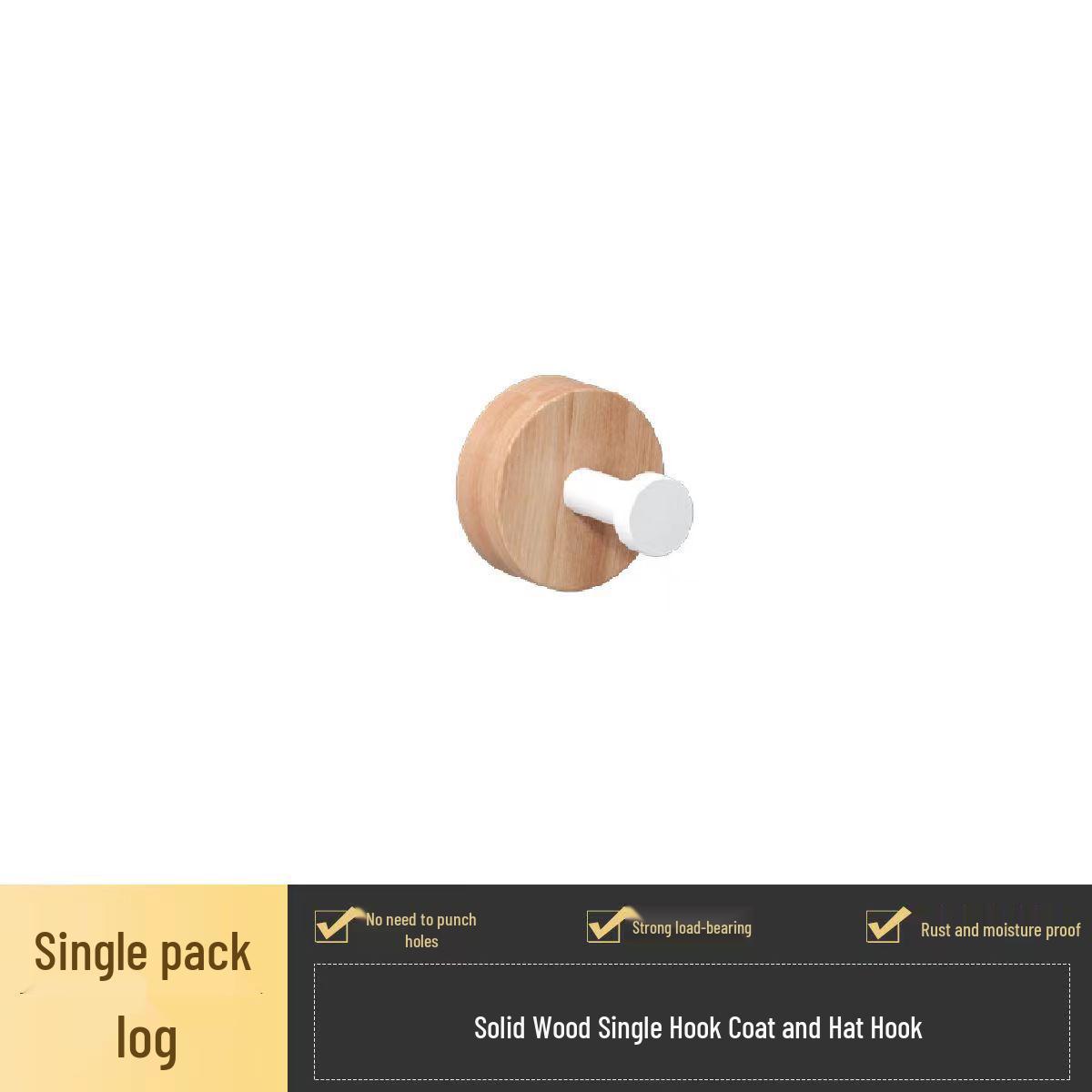 Настенная полка для тапочек из грецкого ореха без сверления Настенное хранение в ванной за дверью 890₽