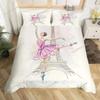 Vintage Eiffel Tower Duvet Cover Set Modern 3D Paris Theme Bedding Sets World Famous City Landscape Comforter Cover Quilt Cover7