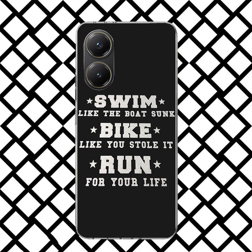 

Triathlon Swim Bike Run Phone Case for Xiaomi Poco F7 Ultra X7 X6 X5 Pro X4 Gt M8 M7 Redmi 15 15C 13 13C 12 12C Soft Cover Funda Redmi 10C