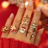 Holiday Spirit Reindeer Rings Accessory Enchanting Christmas Reindeer Rings Adornment for Stylish Festive Outfits
