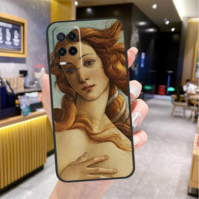 Art Painting Birth Of Venus Case For Oppo A96 A76 A16 A17 A18 A60 A80 A40 A38 A58 A78 A98 A94 A74 A54 A15 A57 A77 A5 Pro