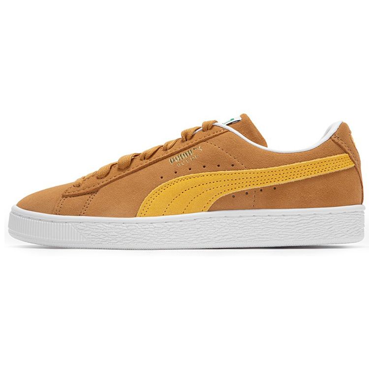 Puma Suede Classic XXI Unisex Desert Tan Yellow White Lifestyle Sneakers 374915-53 EU 36