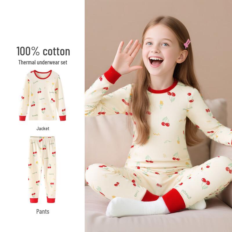 Deesha Girls  100% Cotton Autumn/Winter Thermal Set 160#