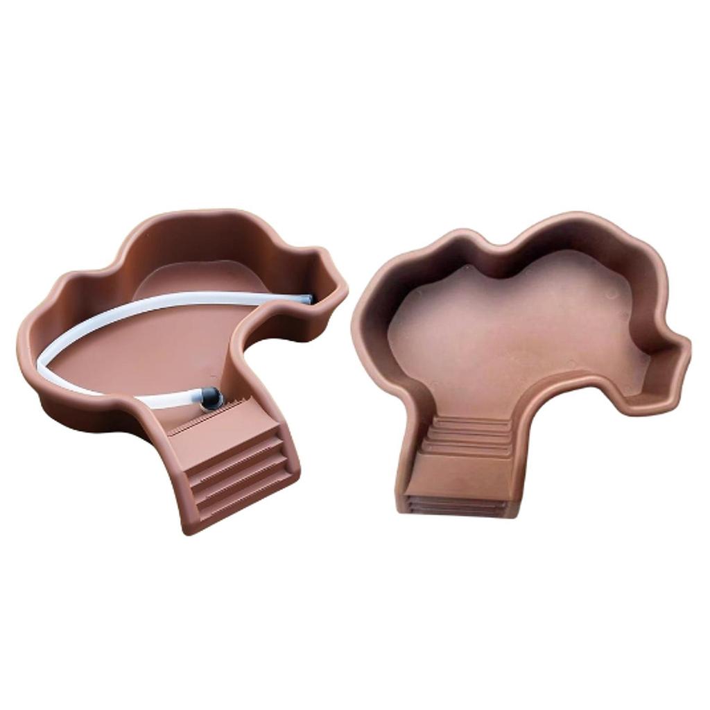 Hermit Crabs Reptile Bowl Easy Clean Feeding Platform for Amphibians Lizard Turtle Tank Decor
