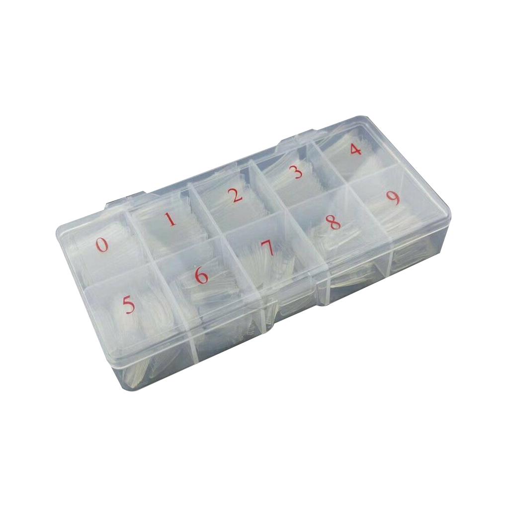 

Artificial Nails False Half Nail Art Tips Acrylic UV Gel Assorted Kit with чистий