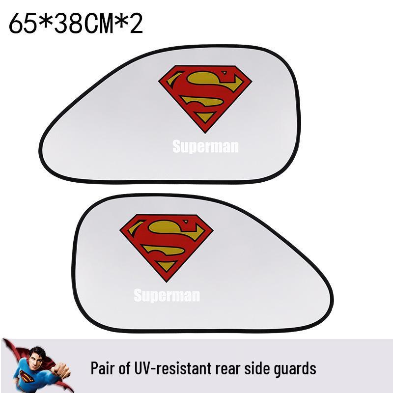 Captain America Superman Batman Car Windshield and Rear Side Window Sunshade Captain America Pair