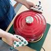 Anti Scald Insulation Mitts Triangular Pot Lid Handle Cover, Heat Resistant Hot Cookware Kitchen Covers Anti-Scald Mitts, Cotton Knob Grabber Holders,