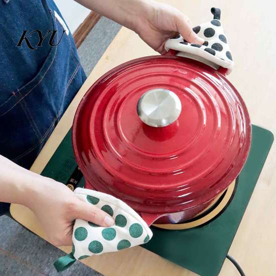 Anti Scald Insulation Mitts Triangular Pot Lid Handle Cover, Heat Resistant Hot Cookware Kitchen Covers Anti-Scald Mitts, Cotton Knob Grabber Holders,