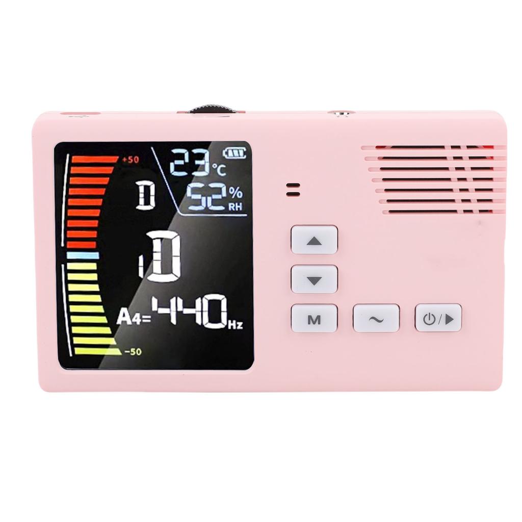 Metronome Tuner Rechargeable LED Display 3 In 1 Digital Tuner Tone Generator for Guzheng Guqin Erhu Pipa White